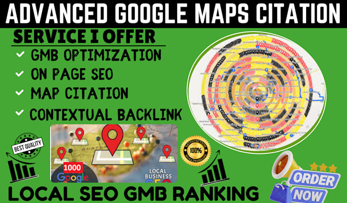 Gig Preview - Do google maps citation local seo backlinks to boost gmb ranking