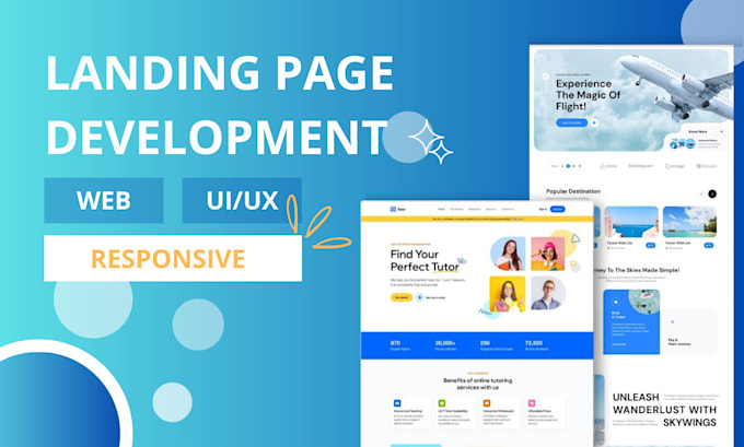 Gig Preview - Develop attractive landing pages for your business