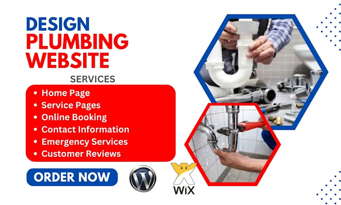 Gig Preview - Design plumbing water damage repair pipefitting waterline system website