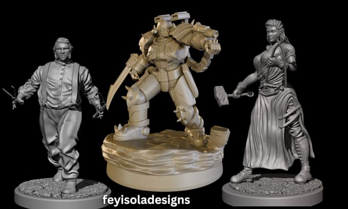 Gig Preview - Sculpt 3d miniature model 3d figurine 40k warhammer dnd tabletop for 3d printing