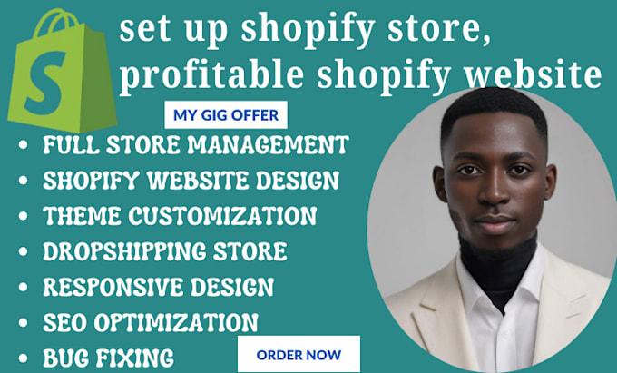 Gig Preview - Set up shopify store, profitable shopify website or shopify store redesign