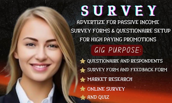 Gig Preview - Do online surveys, responsive form, questionnaire, survey form, and analysis