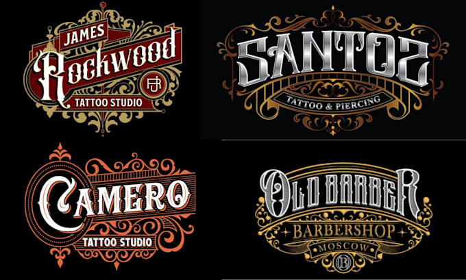 Gig Preview - Do custom typography hand drawn lettering vintage retro logo tattoo barber shop