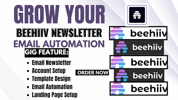 Gig Preview - Setup beehiiv email newsletter, beehiiv account, beehiiv landing page design