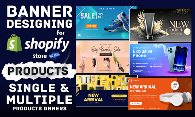 Gig Preview - Shopify banner design, static and animated, single or multiple products banners