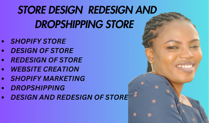 Gig Preview - Design and redesign profitable shopify website dropshipping store