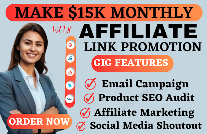 Gig Preview - Do clickbank affiliate link promotion amazon promotion affiliate marketing