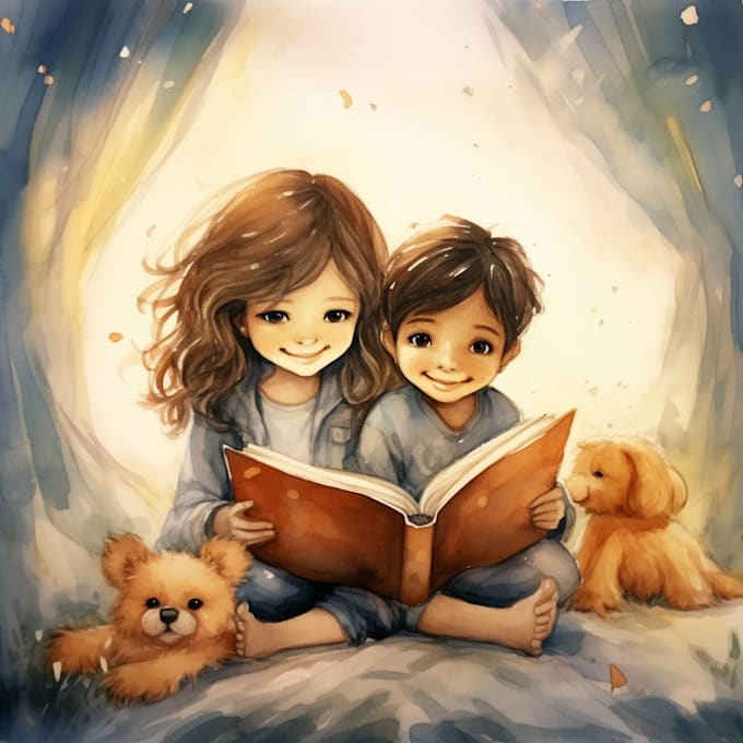 Bestseller - make watercolor illustration for children book, picture book