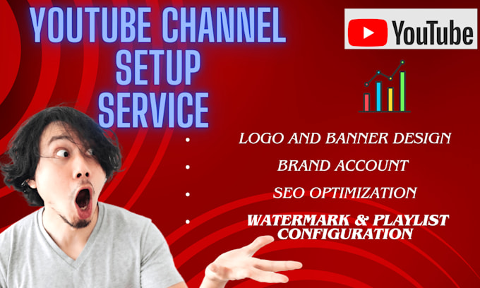 Gig Preview - Create setup and optimize youtube channel with logo,banner,intro,outro,shorts