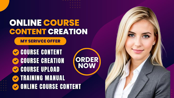 Gig Preview - Create masterclass online course content, online university,training manual ppt