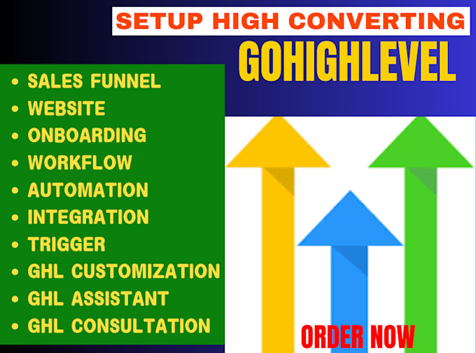 Gig Preview - Do ghl customization, landing page, custom sales funnel, ghl setup website,