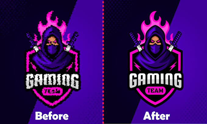 Gig Preview - Convert pixelated logo to vector