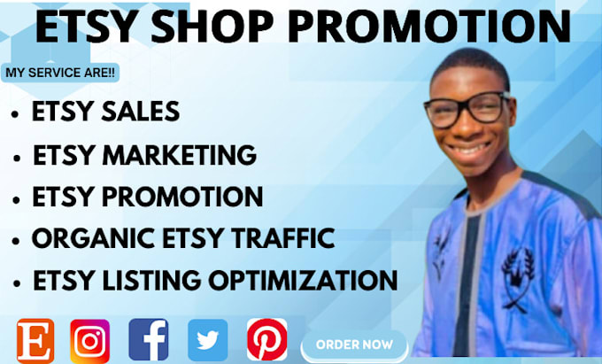 Gig Preview - Do esty shop promotion etsy shop marketing to boost organic etsy traffic