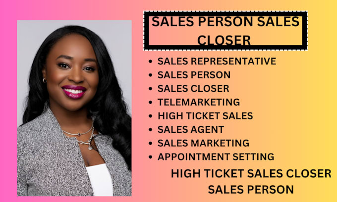 Bestseller - be your sales closer sales person telemarketing sales rep high ticket sales