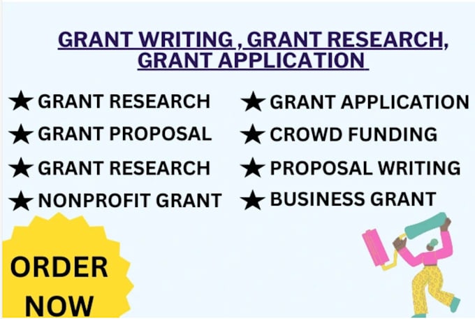 Gig Preview - Do grant research, grant writing, and preparing comprehensive grant proposals