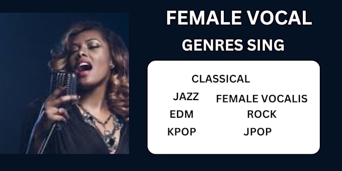 Bestseller - your female vocalist rock edm  lead singer kpop jpop pop in any languages adlib