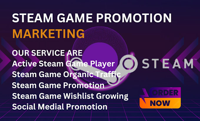 Gig Preview - Steam game promotion, wishlist growth steam game marketing, steam game promotion