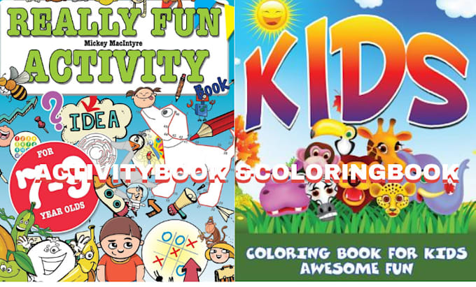 Gig Preview - Design kids activity book, coloring, handwriting workbook for amazon KDP