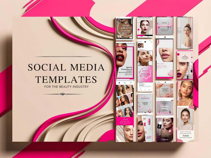 Gig Preview - Modern social media designs for beauty industry