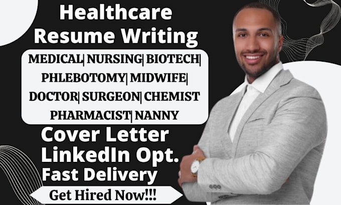 Gig Preview - Write healthcare, nursing, doctor, phlebotomy, clinical research, biotech resume