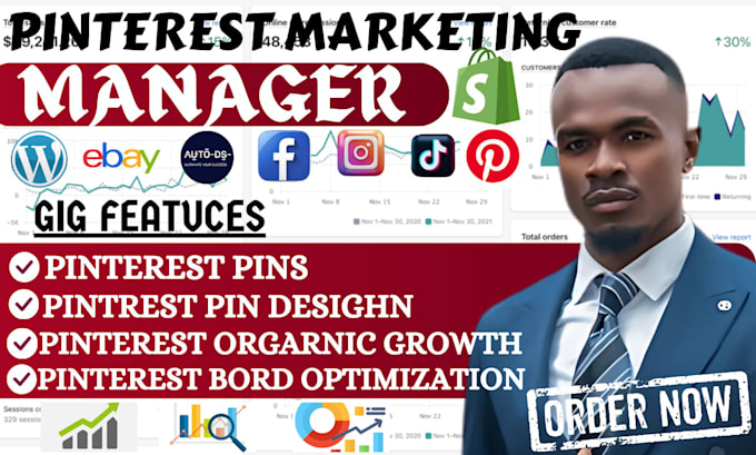 Gig Preview - Be your professional pinterest marketing manager