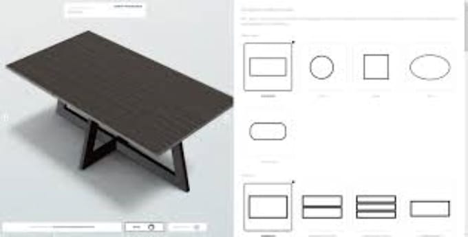 Gig Preview - Do 2d 3d table chair product configurator on kickflip, expivi, zakeke pod store