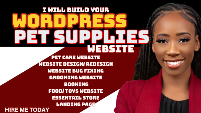 Gig Preview - Wordpress pet supplies website accessories, grooming, food,toys, essential store