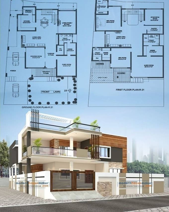 Gig Preview - Draw your architectural drawing in autocad and revit service