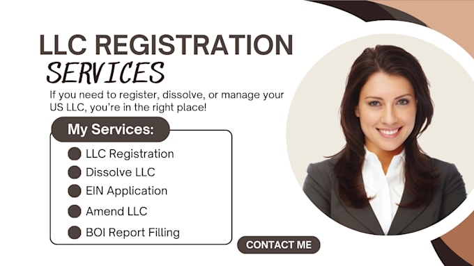 Gig Preview - Dissolve your US llc, US llc registration, ein, boi report, company registration