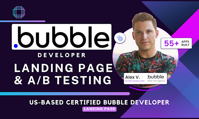 Gig Preview - Our agency will design and create saas landing page lead gen for your bubble io app