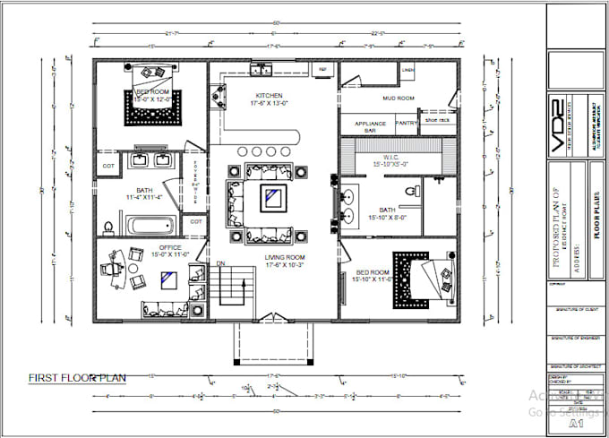 Gig Preview - Design architectural floor plans, house plans, site plan, blueprint in autocad