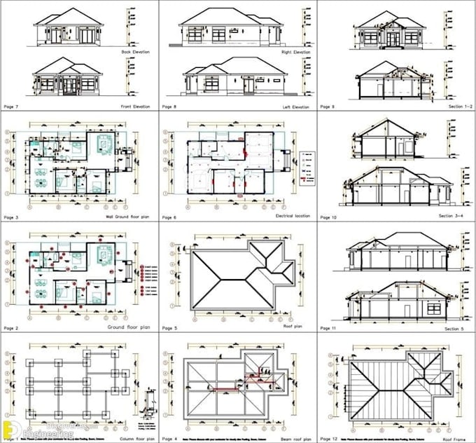 Gig Preview - Do architectural permit drawing set with autocad and revit