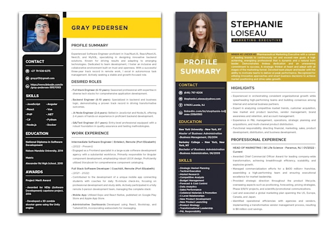 Gig Preview - Create professional resume or CV design for your interview