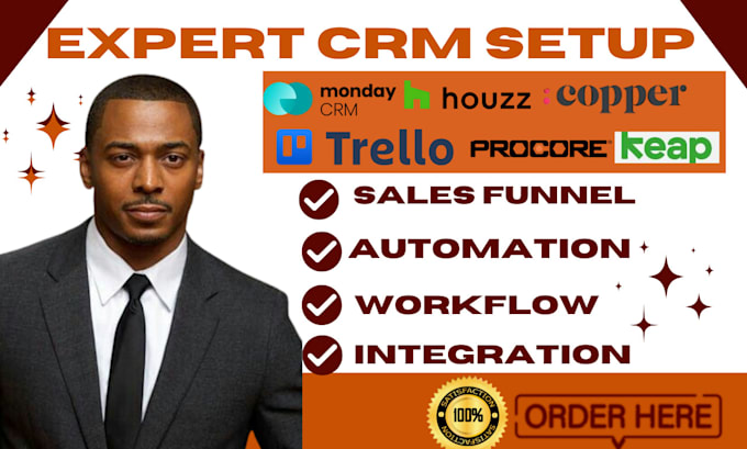 Gig Preview - Setup project management monday, asana, clickup, trello, monday, contractor crm