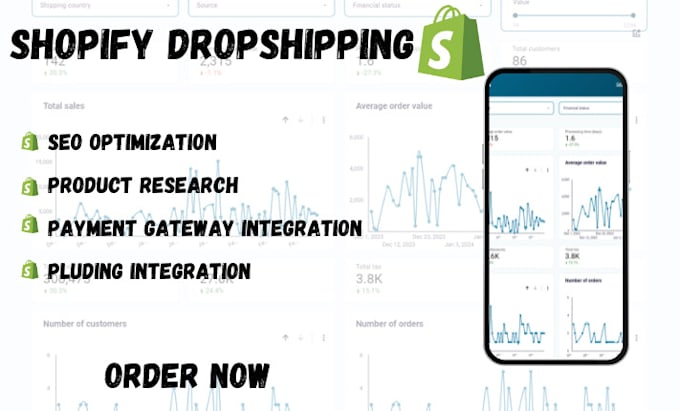 Gig Preview - Create dropshipping store redesign store and design ecommerce, SEO optimization