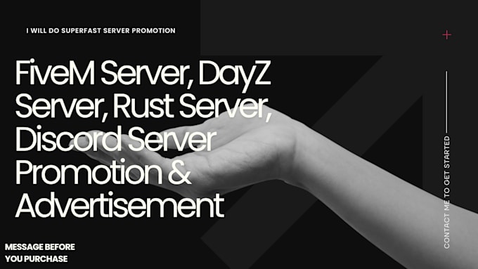 Gig Preview - Do superfast discord rust server promotion, fivem, dayz, roblox , gaming server