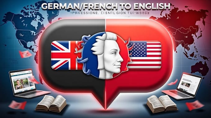 Gig Preview - Convert your german and french texts to english