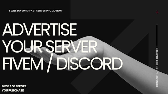 Gig Preview - Discord server promotion, game server fivem rust gaming discord server promotion