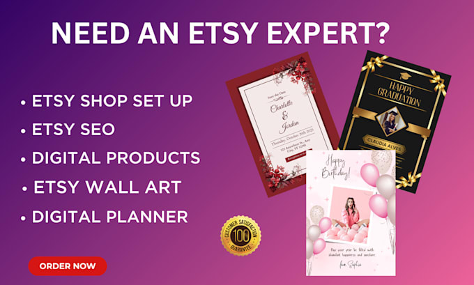 Gig Preview - Etsy shop etsy seo etsy pinterest ads etsy listing etsy sales digital products