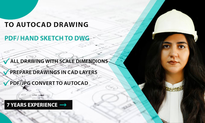 Gig Preview - Professional 2d cad design from sketches and pdfs