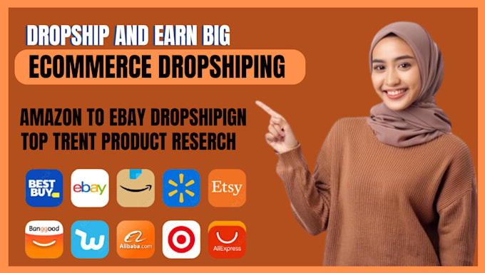 Gig Preview - Do amazon to ebay dropshipping top listings, product reserch