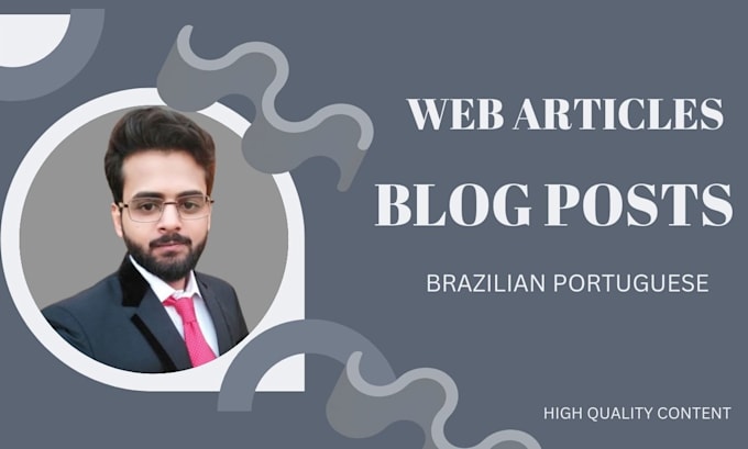 Gig Preview - Write SEO optimized articles blogs and web content in brazilian portuguese