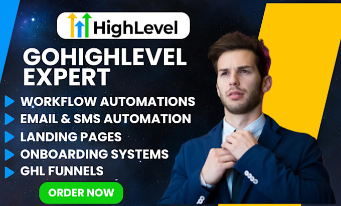 Gig Preview - Be your gohighlevel landing page website ghl funnel onboarding website expert