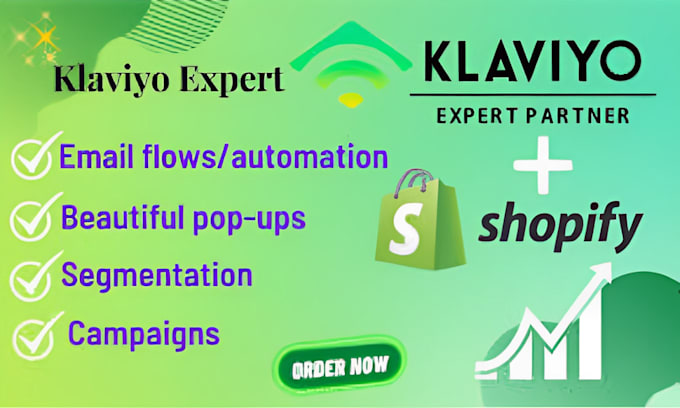 Gig Preview - Setup klaviyo email marketing, klaviyo flows, shopify marketing, shopify manager