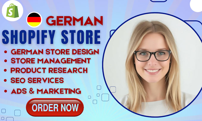 Gig Preview - Build shopify german store design german store redesign shopify german store