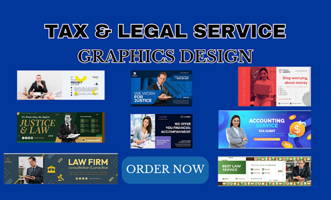 Gig Preview - Tax flyer design banner brochure legal service grahics design