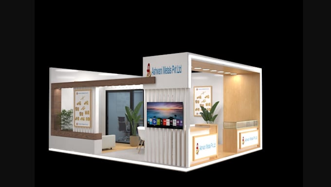 Gig Preview - Remodel 3d exhibition stall, cgi retail shop,3d trade booth design,3d floor plan