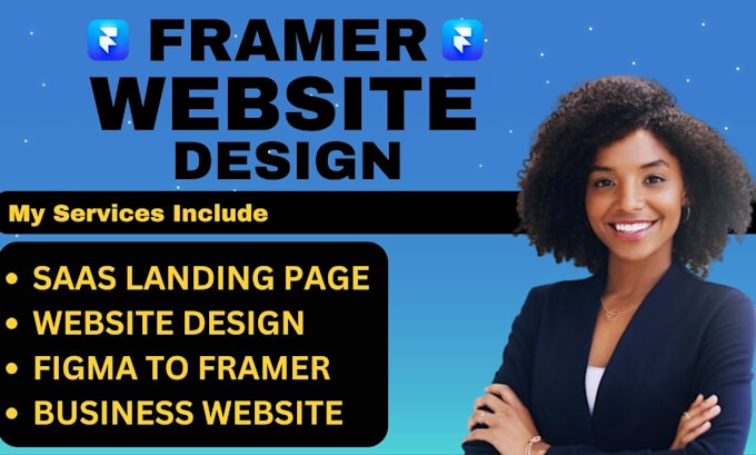 Gig Preview - Design responsive framer website figma to framer or saas landing page