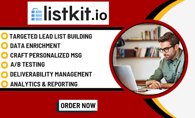 Gig Preview - Be your lead generation expert for cold email marketing outreach on listkit io