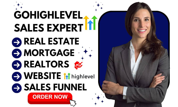 Gig Preview - Design gohighlevel real estate landing page ghl realtors website sales funnel